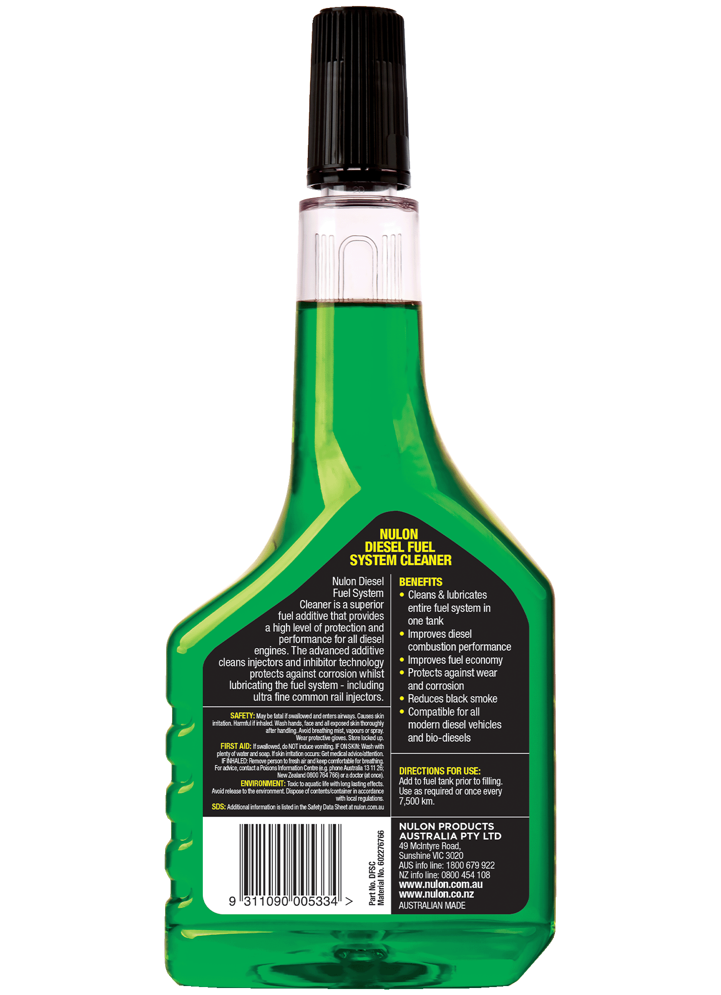 Diesel Fuel System Cleaner DFSC_rear