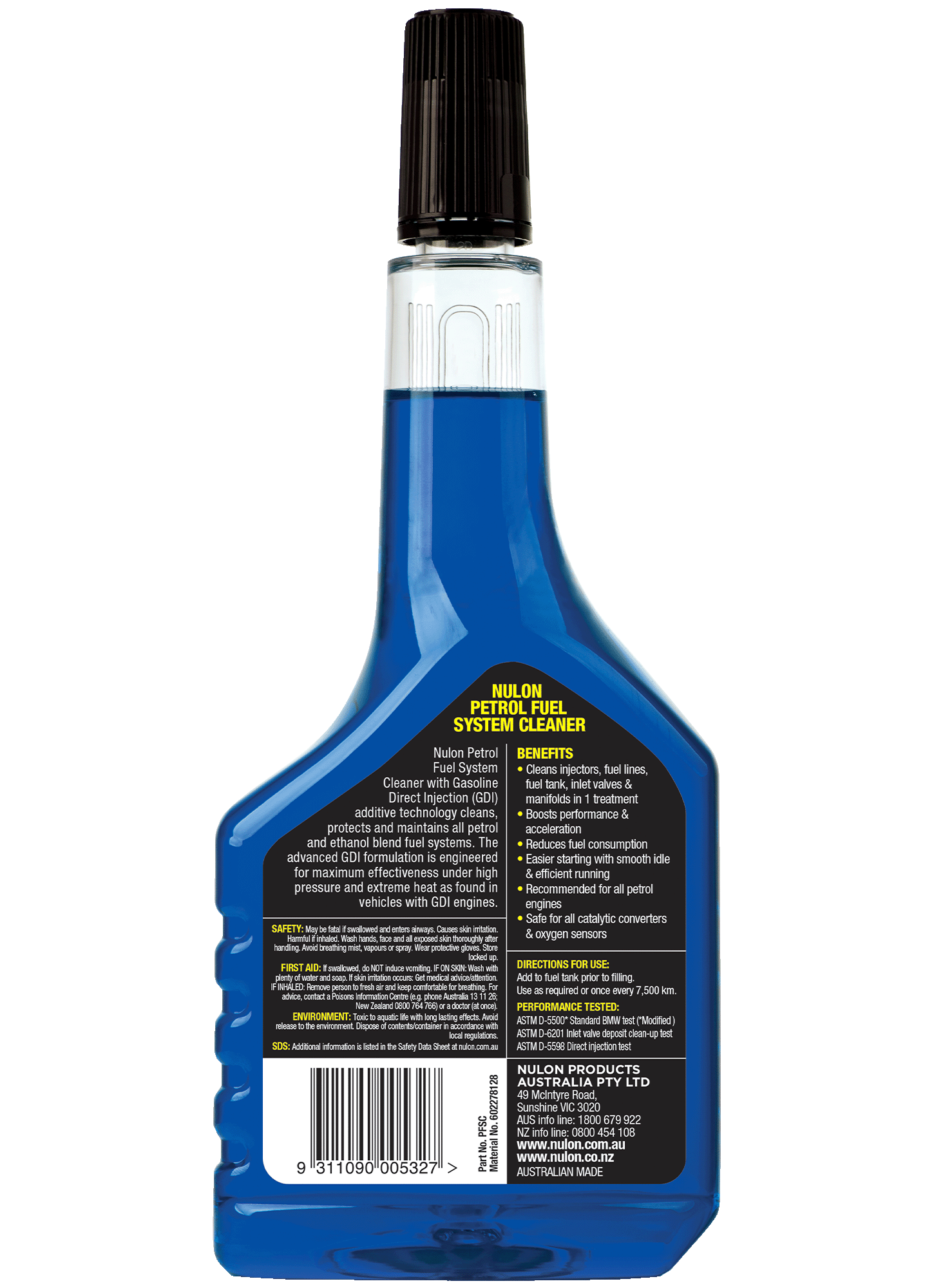 Petrol Fuel System Cleaner PFSC_rear